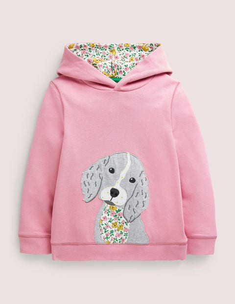 Sweat à capuche avec appliqué Fille Boden, PIN