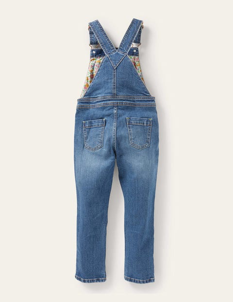 Lustige Latzhose Helles VintageDenim Regenbogen Boden DE