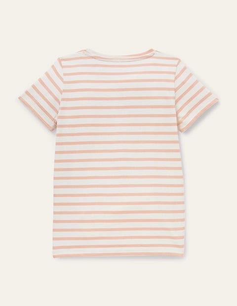 Graphic Printed T-shirt - Provence Pink/Ivory Love | Boden US