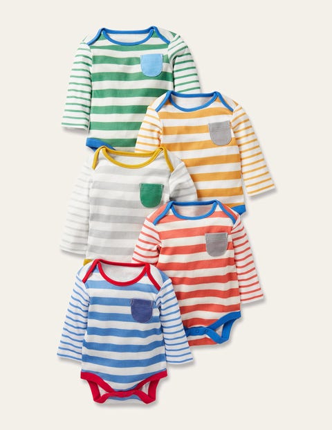 Striped 5 Pack Bodies - Multi Stripe | Boden US