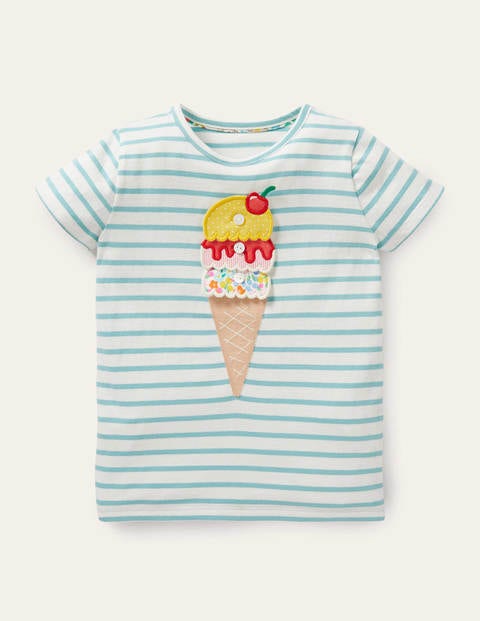Build your own Applique Top Blue Girls Boden