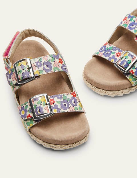 Sandales en cuir style espadrilles Fille Boden, Multi