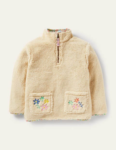 Sweat teddy bear partiellement zippé Fille Boden, OAT