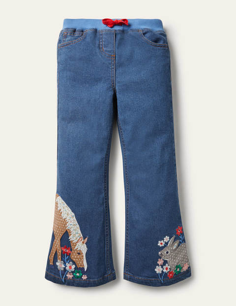 Sømand trække låg Appliqué Animal Jeans - Mid Vintage Animals | Boden US