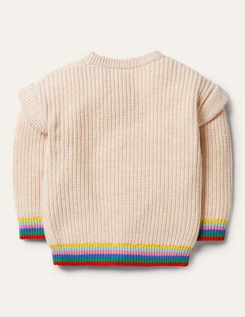 Rainbow Rib Jumper Ecru Boden EU