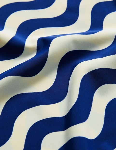 Patterned Rash Vest - Ivory/Blue Wave | Boden UK