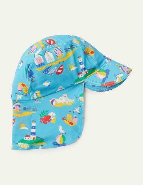 Chapeau de bain avec protection solaire (bébé fille) Garçon Boden, BLU