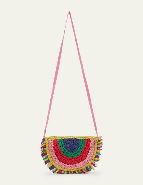 Sac arc-en-ciel en paille Fille Boden, Multi