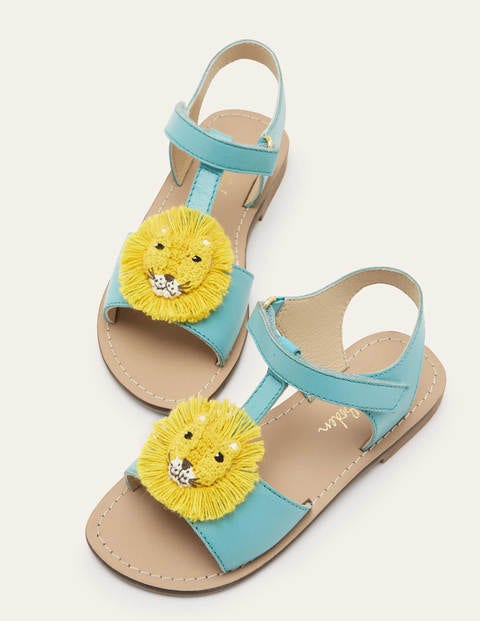 Sandales fun en cuir Fille Boden, YEL