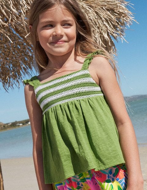 Crochet Vest - Green pepper | Boden UK