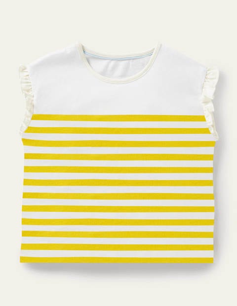 Faye Jersey Top - Daffodil Yellow/ Ivory | Boden US