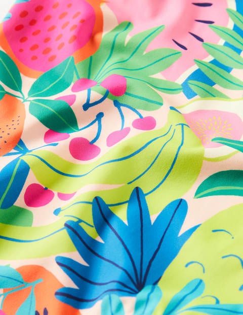 Cross-back Printed Swimsuit - Multi Tropical Fruit | Boden US