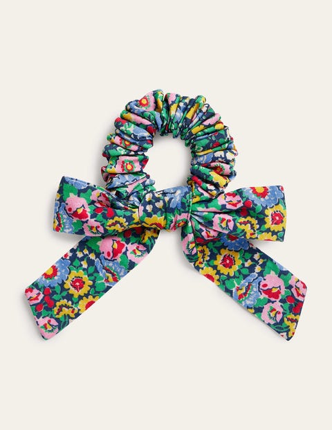 Paisley Seiden-Haargummis Mit Band – Chiffon Scrunchies Im Floralen Stil, 2-in-1 Design, Weich & Dekorativ, Für Alltag & Besondere Anlässe