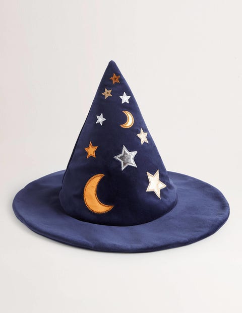 Navy Stars Appliqué Witch's Magical Hat Fille Boden, NAV