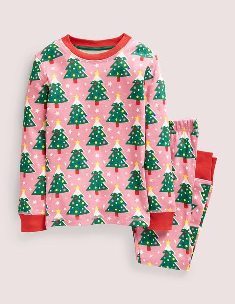 Pyjama phosphorescent douillet - Sapins de Noël rose formica  Boden FR