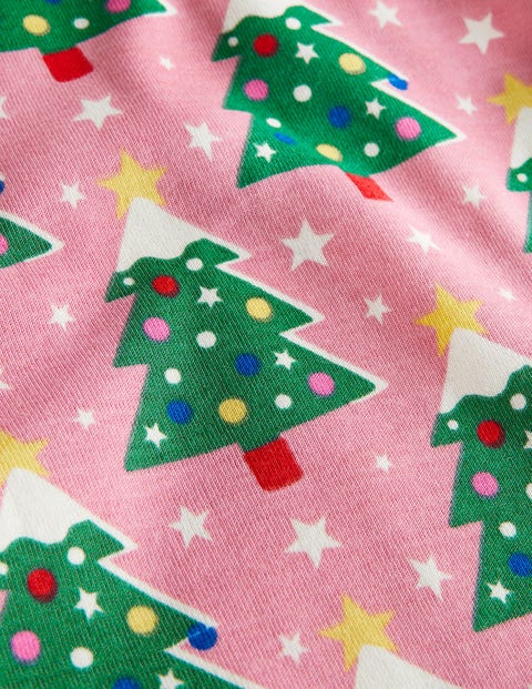 Pyjama phosphorescent douillet - Sapins de Noël rose formica  Boden FR