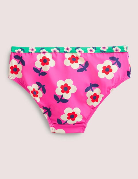 Patterned Bikini Bottoms - Tickled Pink Daisy | Boden UK