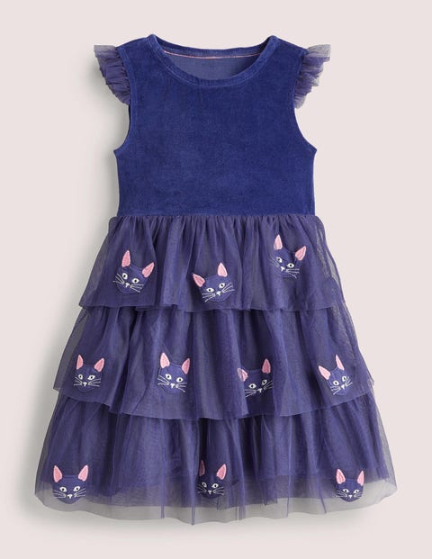 Robe à appliqué en tulle Fille Boden, BLU