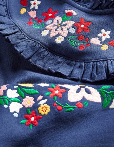embroidered sweat dress