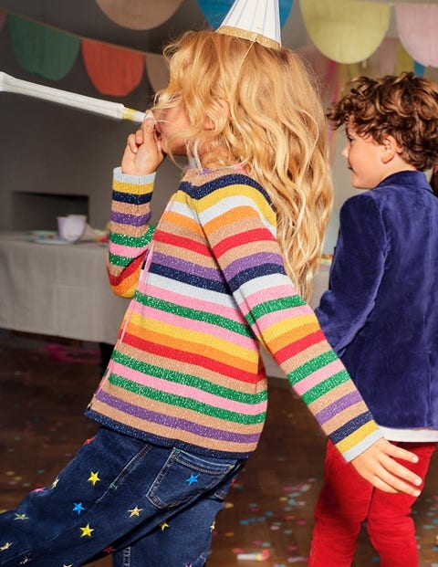 Sparkle Stripe Cardigan - Multi Stripe 