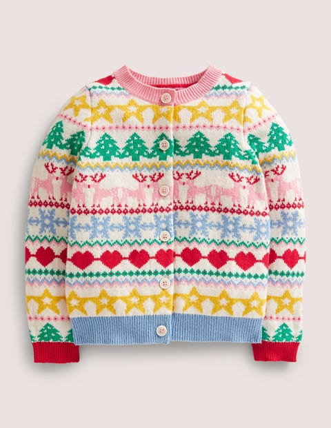 Festive Fair Isle Christmas Cardigan - Multi Festive Fair Isle