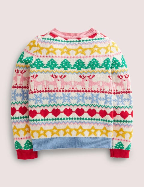 Festive Fair Isle Christmas Cardigan - Multi Festive Fair Isle | Boden US