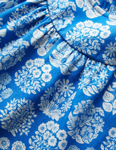 Lightweight Sweat Dress - Bright Marina Blue Floral | Boden US