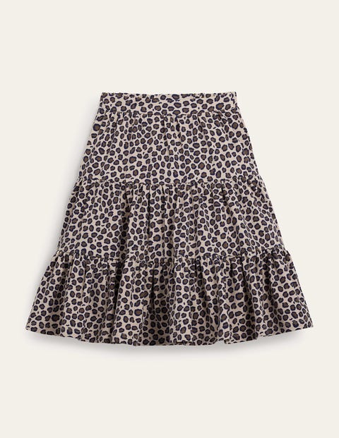 Three Tiered Midi Skirt - Leopard | Boden UK