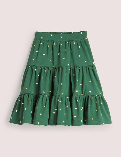 Three Tiered Midi Skirt Green Girls Boden