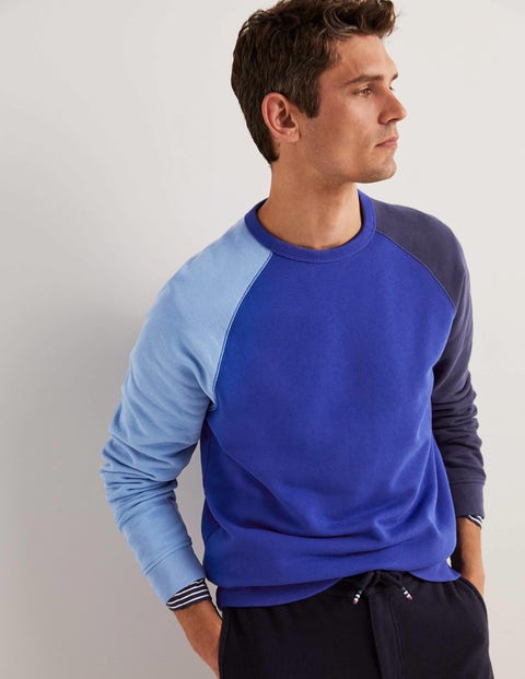 Raglan Sweatshirt - Blue Colourblock