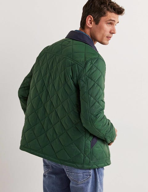 Short Quilted Jacket - Alligator Green 