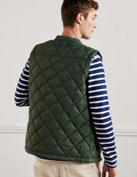 Boden Men's Park Green Quilted Vest