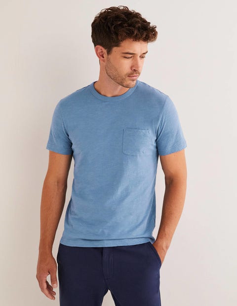 Laundered Slub T-Shirt - Captains Blue | Boden UK