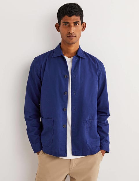 Herringbone Overshirt - Workwear Blue | Boden US