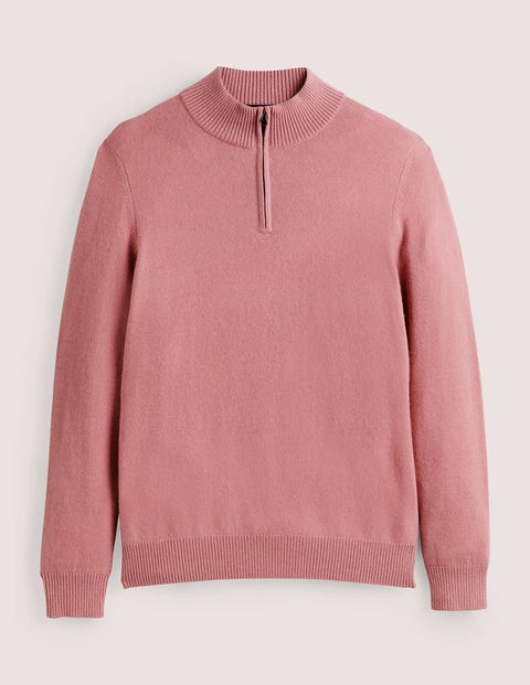 Cashmere Half-Zip Jumper - Dark Grey 