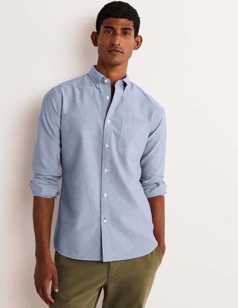 Button Down Slim Shirt - Oxford Blue