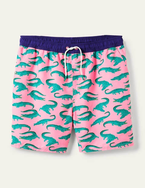 Swimshorts - Pink, Green Crocodiles | Boden US