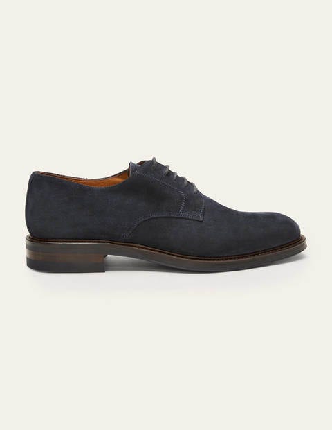 Corby Derby Shoes - Navy Suede | Boden UK
