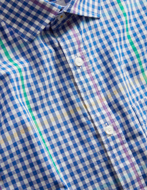 Chemise en popeline avec col découpé Homme Boden, MBL