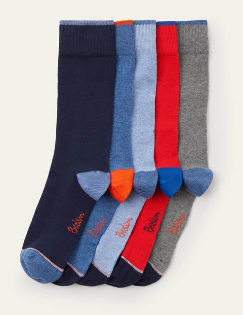 5 Pack Favourite Socks - Signature Plain Multi Pack | Boden US