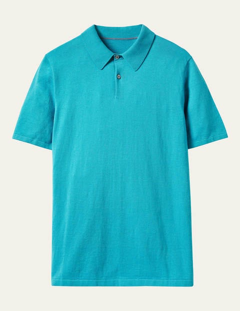 Finsbury Knitted Polo Shirt - Green Marl