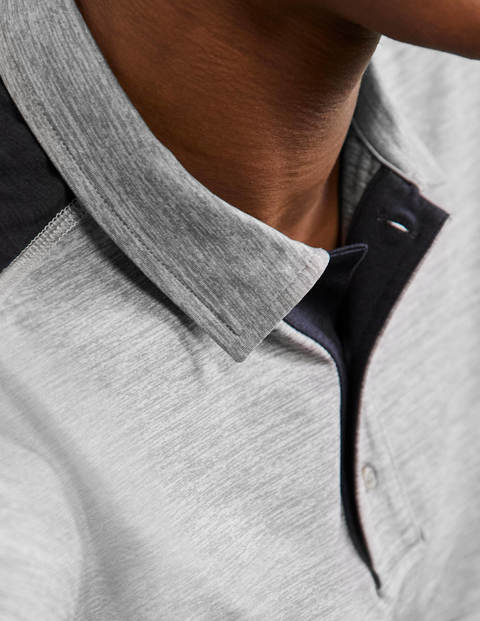 Active Polo Shirt - Grey Marl | Boden US