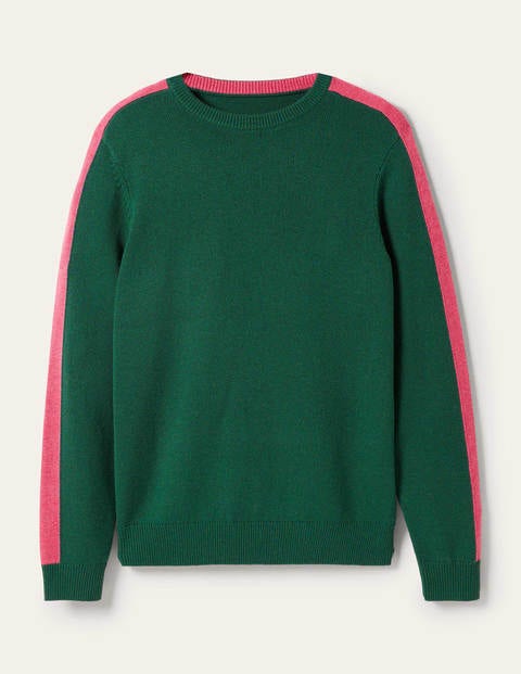 Merino Blend Crew Neck Sweater - Billiard Green | Boden US