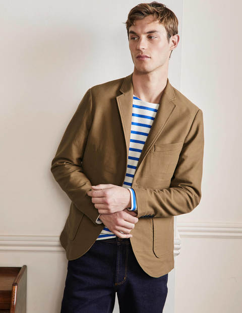 Classic Fit Moleskin Blazer - Otter | Boden AU