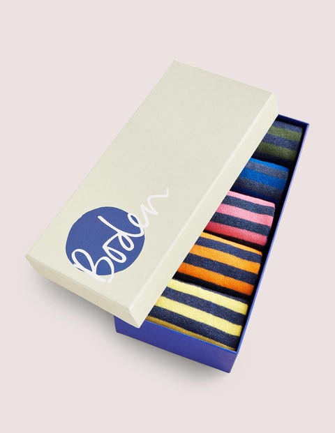 5 Pack Favourite Socks - Stripe Multi | Boden UK