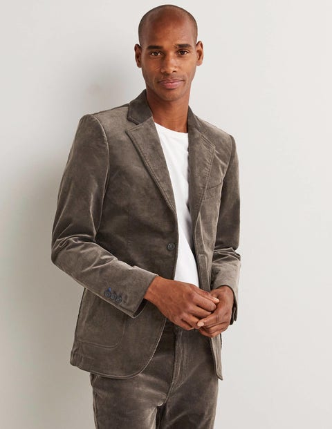 Classic Fit Cord Blazer - Aluminium Grey | Boden UK