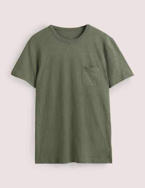 Laundered Slub T-Shirt Green Men Boden