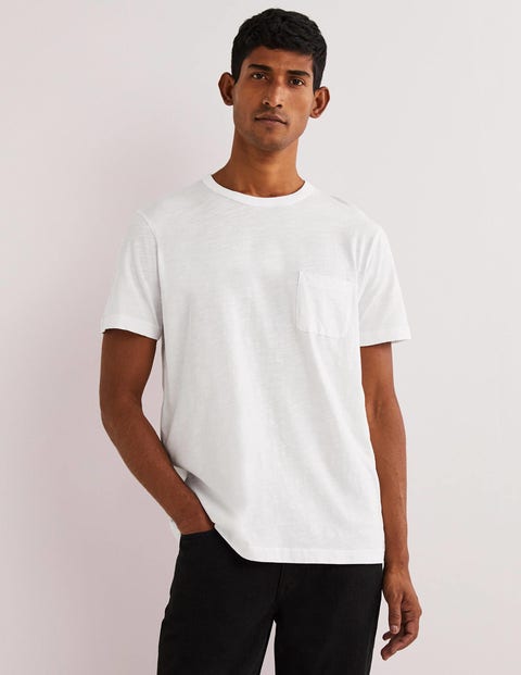 Laundered Slub T-Shirt - Snowdrop White | Boden US
