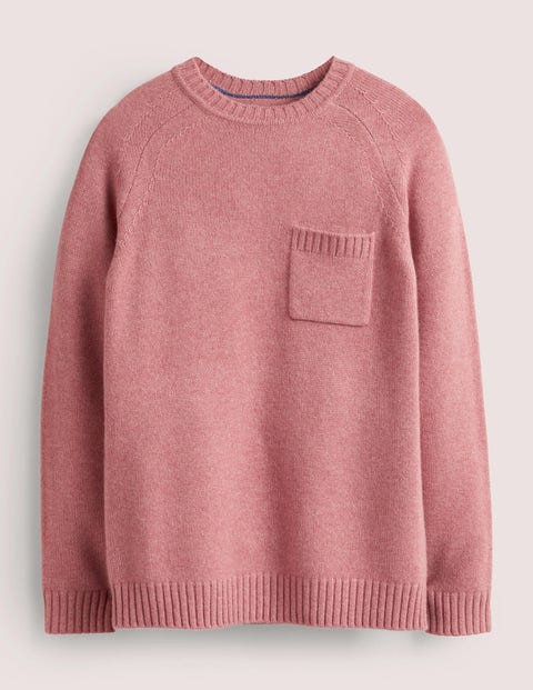Chunky Cashmere Crew Jumper Red Men Boden