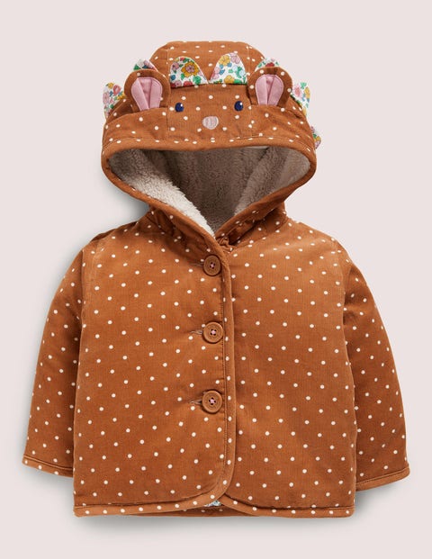 Veste en velours côtelé à motif hérisson Bébé Boden, BRN